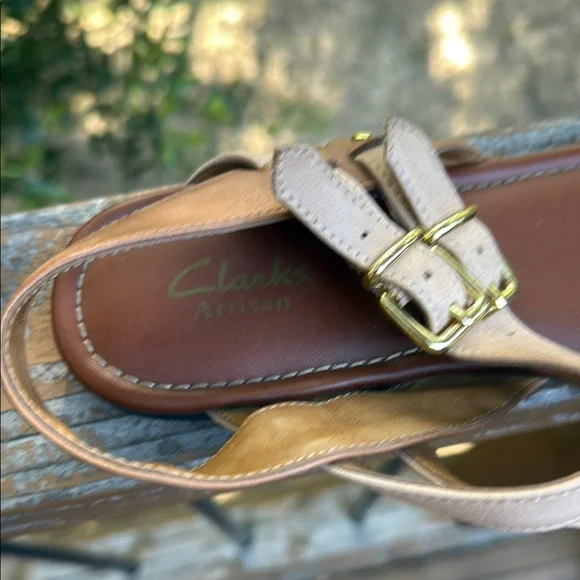 Clarks Snakeskin Pattern Strappy Sandals - Picture 3 of 7